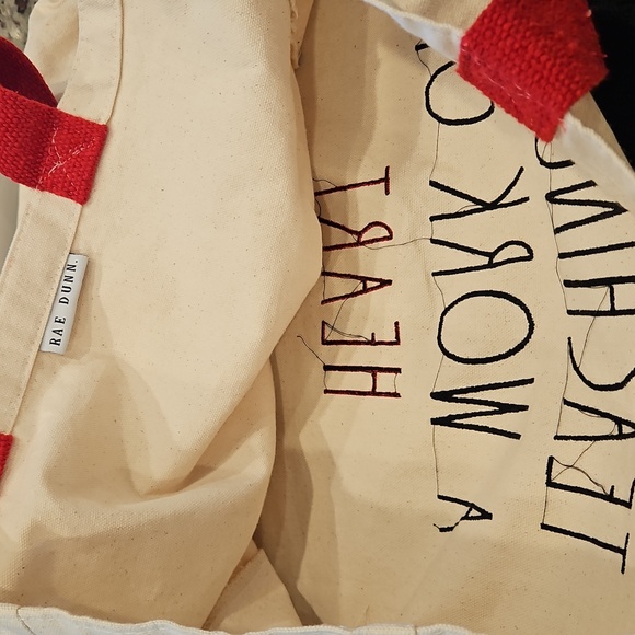 Rae Dunn Lightweight Canvas Teacher Tote, NWOT❤️ - Picture 6 of 6